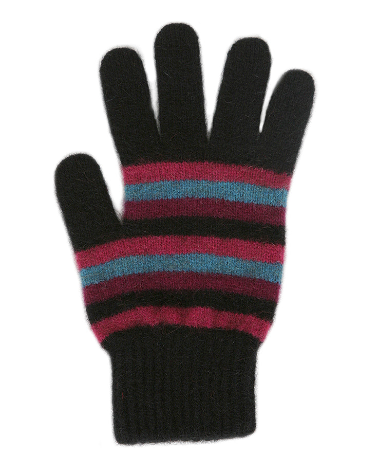 Multi Striped Possum Merino Glove