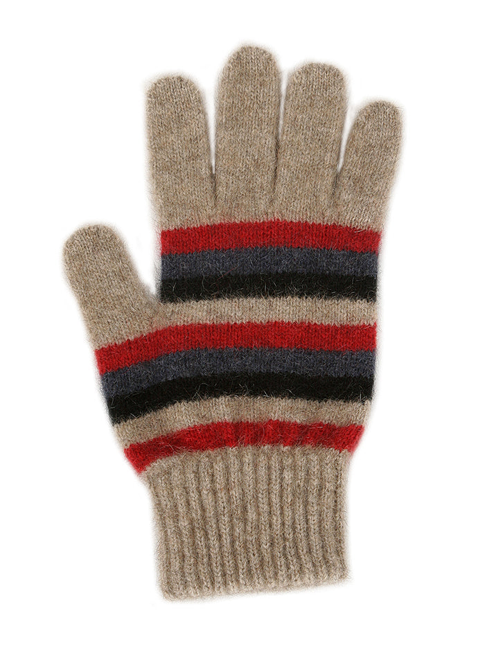 Multi Striped Possum Merino Glove