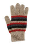 Possum Merino Multi Striped Glove - Lothlorian Knitwear