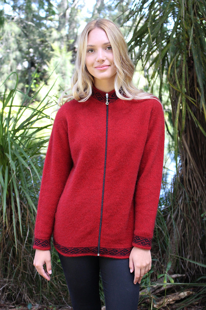 Motif Possum Merino Zip Cardigan Main image