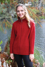 Plain Zip Possum Merino Cardigan