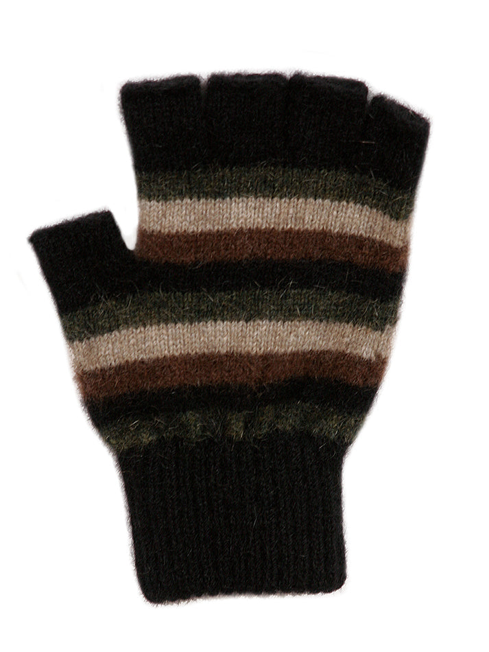 Multi Striped Possum Merino Fingerless Glove