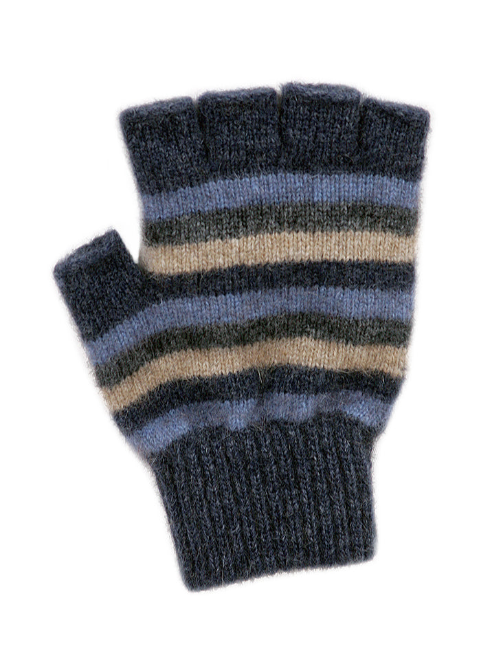 Multi Striped Possum Merino Fingerless Glove