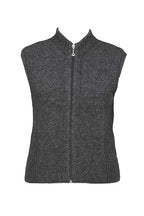 Rib Detail Possum Merino Zip Vest
