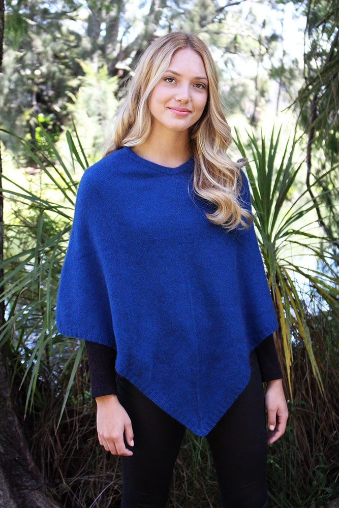 Plain Possum Merino Poncho Main image