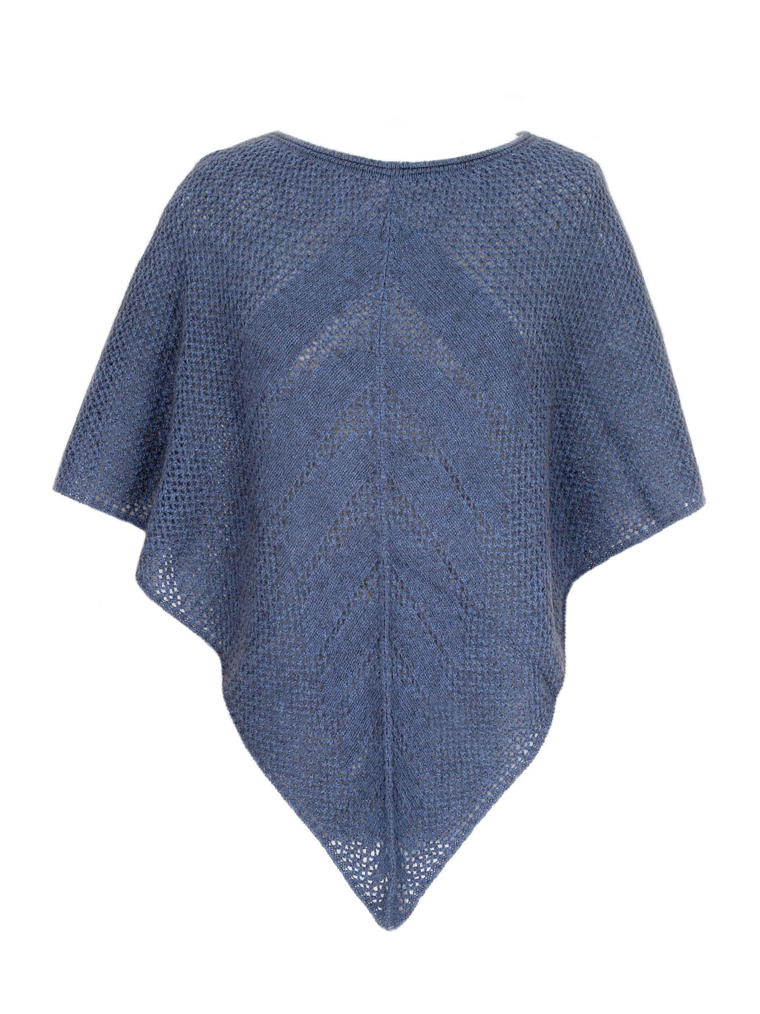 Lace Stitch Possum Merino Poncho