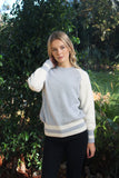 Banded Alpaca Wool Jumper-Dove4