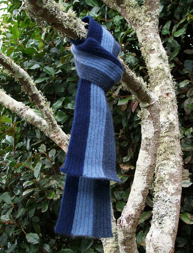 Childs Stripe Possum Merino Rib Scarf Secondary image