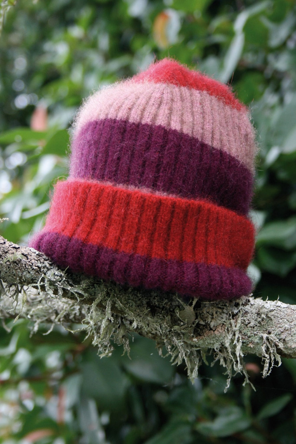 Childs Possum Merino Stripe Rib Beanie
