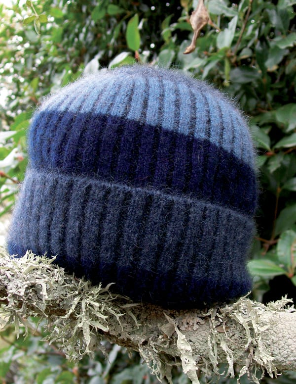Childs Possum Merino Stripe Rib Beanie Secondary image
