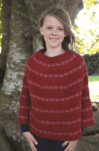 Girls Possum Merino Poncho Secondary image