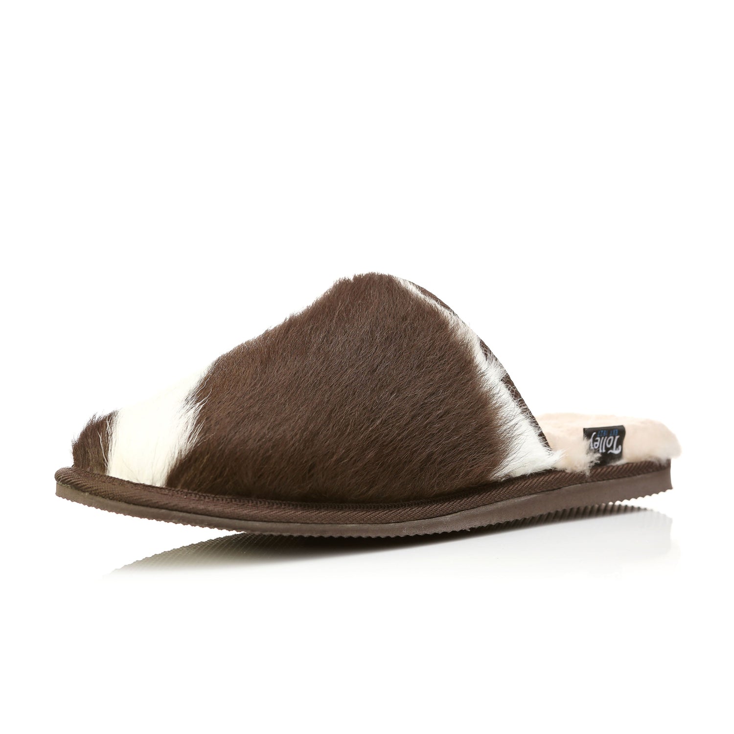 Calfskin Scuffs Brown/White