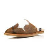 Calfskin Scuffs Tan/White