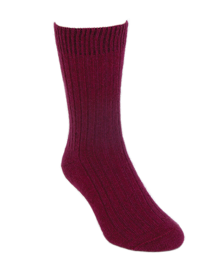 Casual Possum Merino Rib Sock Berry Main image