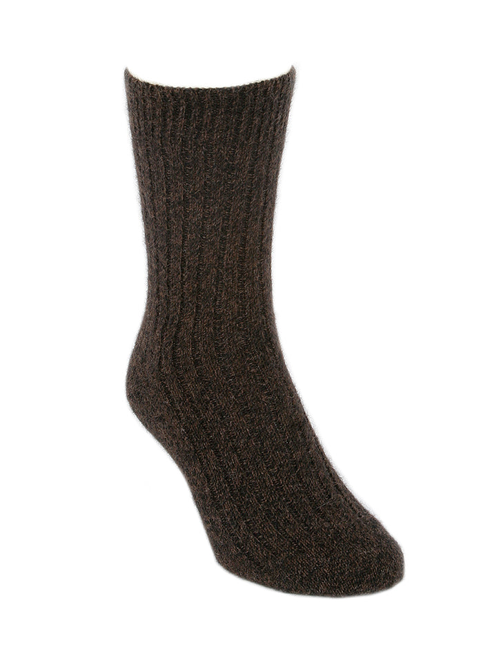 Casual Possum Merino Rib Sock Brown