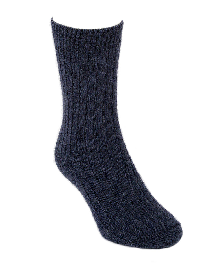 Casual Possum Merino Rib Sock Denim