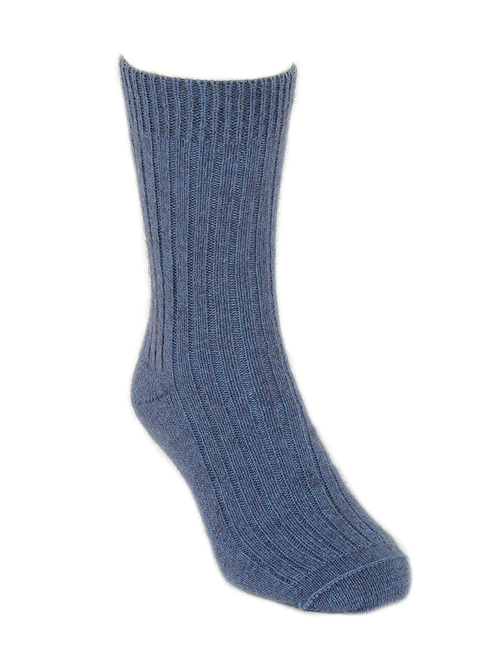 Casual Possum Merino Rib Sock Lt Blue