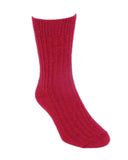 Casual Possum Merino Rib Sock Raspberry