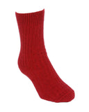 Casual Possum Merino Rib Sock Red