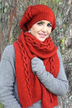 Chain Knit Possum Merino Scarf