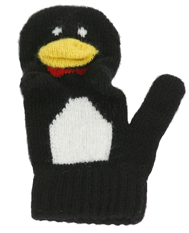 Children's Merino Wool Penguin Mitten Main image