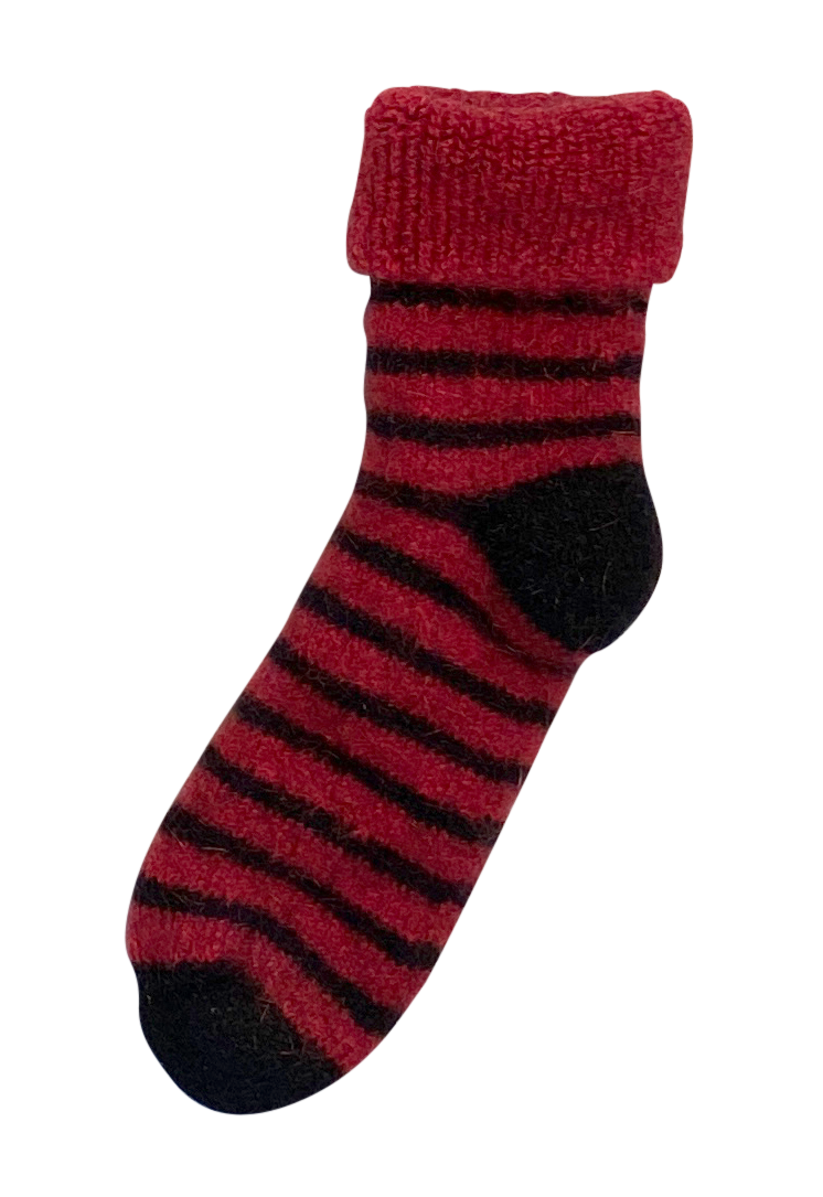 Striped Possum Merino Baby Socks Main image
