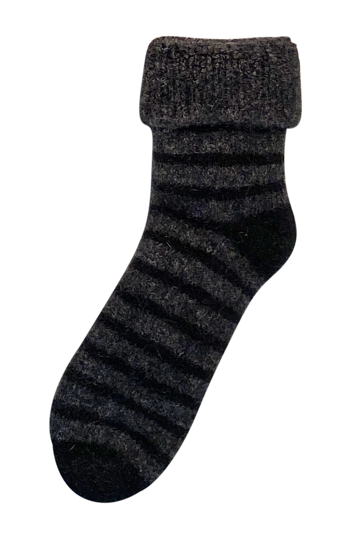Striped Possum Merino Baby Socks