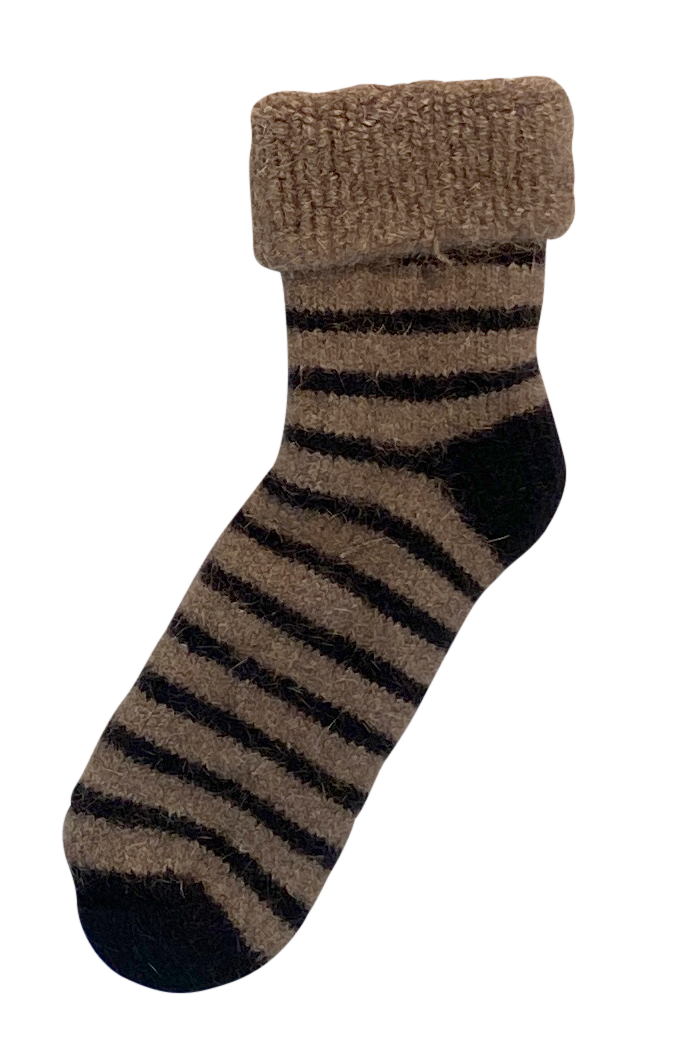 Striped Possum Merino Baby Socks Secondary image