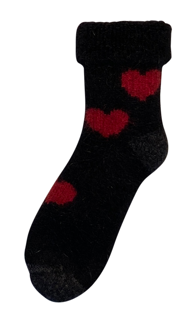Heart Possum Merino Baby Socks Main image