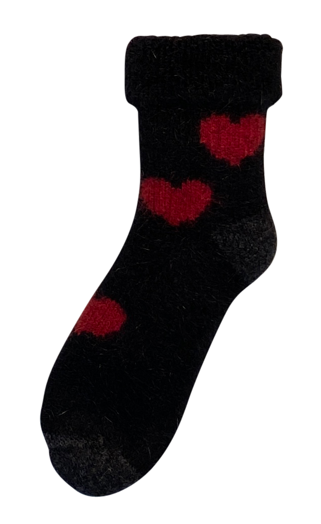 Possum Merino Heart Baby Socks - Duthie & Bull