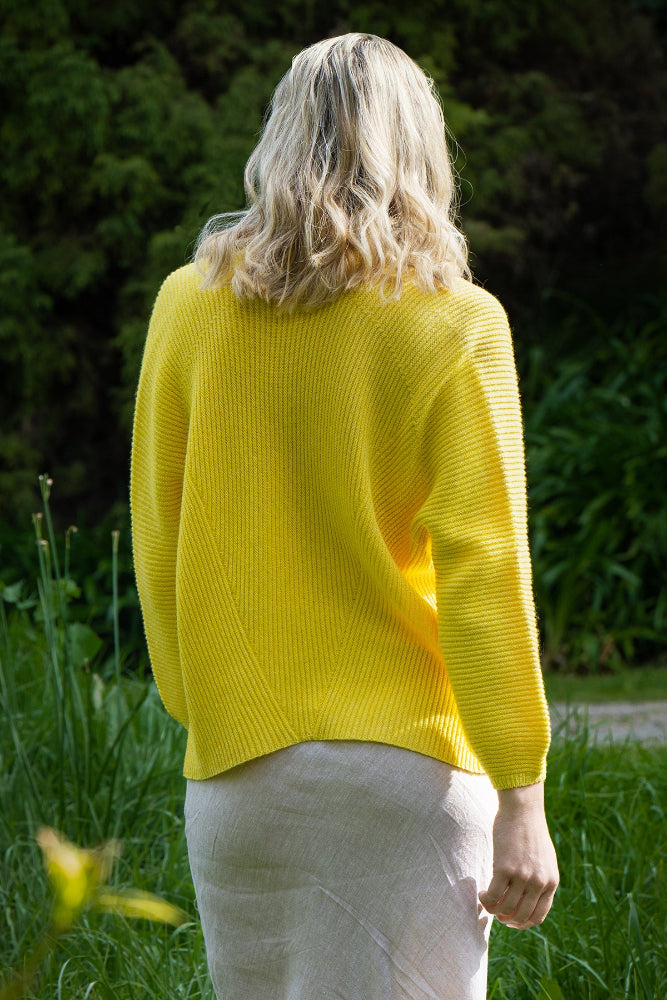 Dome Merino & Cotton Jacket buttercup back