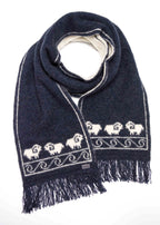 Sheep Motif Possum Merino Scarf