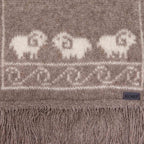 Sheep Motif Possum Merino Scarf