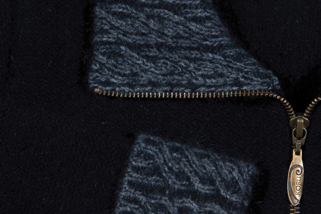 Two Tone Trim Possum Merino Jacket