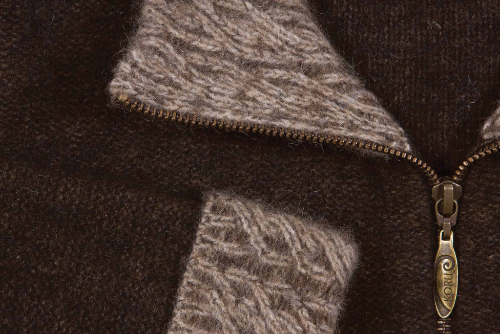 Two Tone Trim Possum Merino Jacket