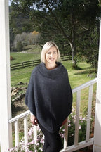 Cowl Neck Possum Merino Poncho