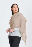 Lace Alpaca Wool Wrap-LightCamel