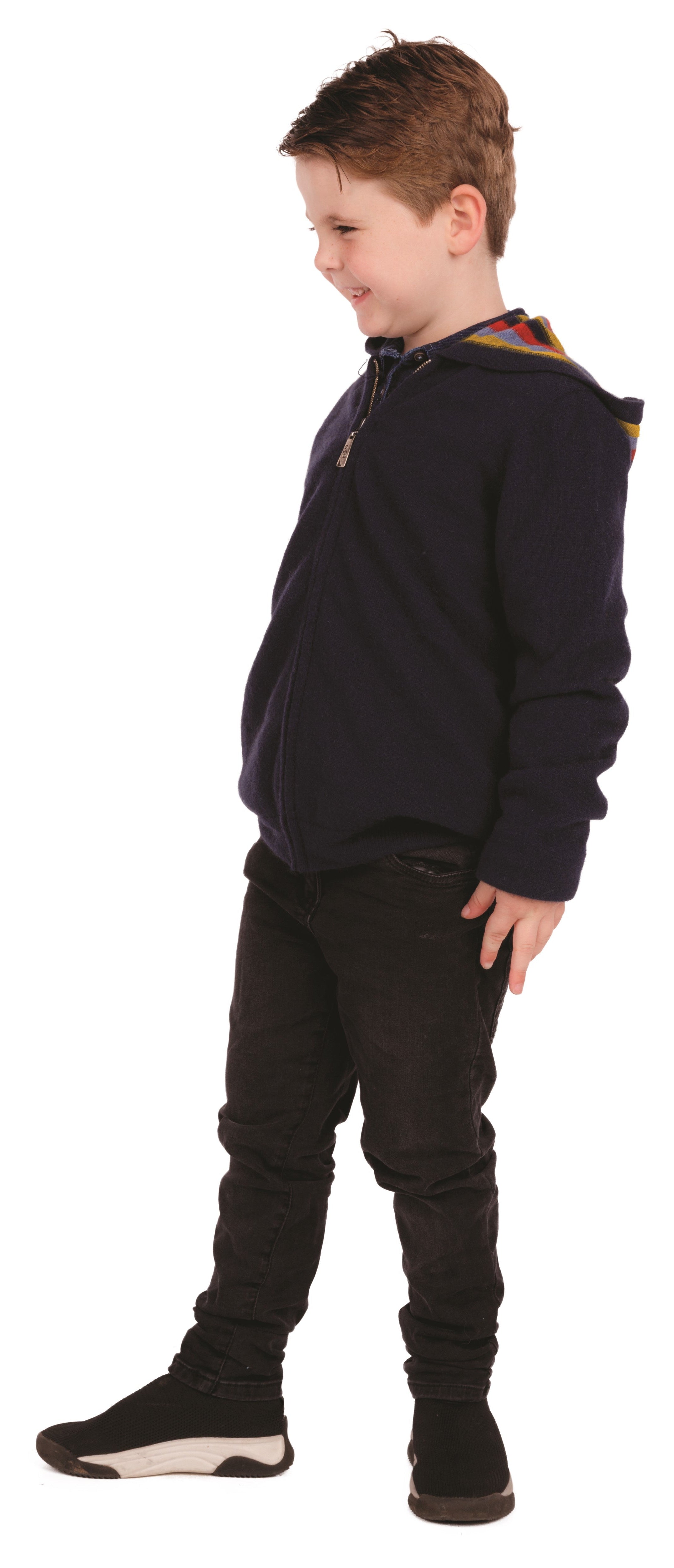 Kids Possum Merino Striped Hoodie Secondary image