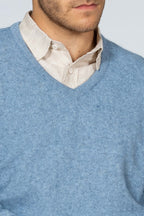 Men's Lightweight Possum Vee Neck Sweater