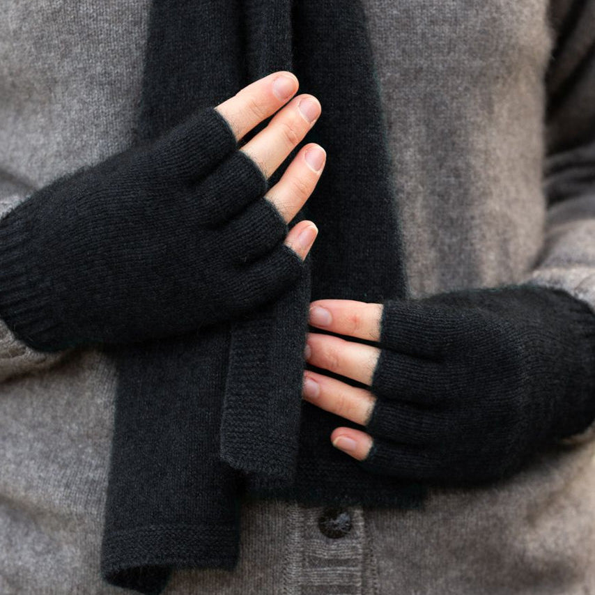 Fingerless Possum Merino Gloves NW