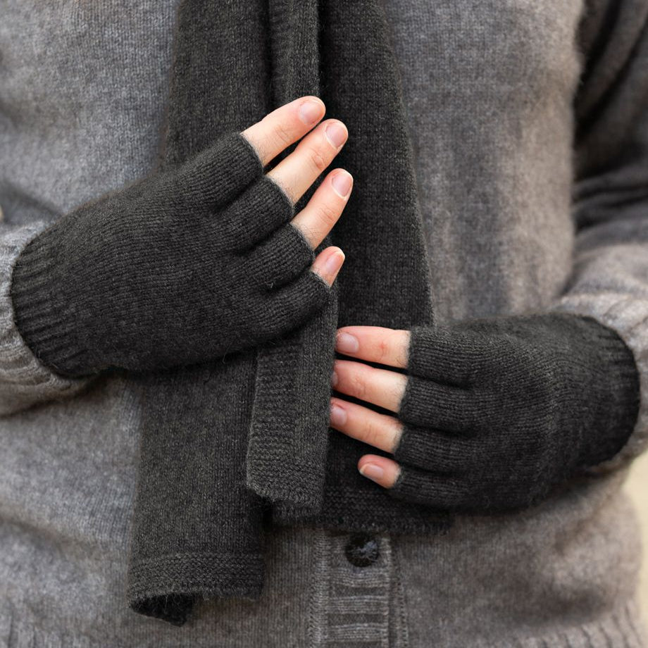 Fingerless Possum Merino Gloves NW
