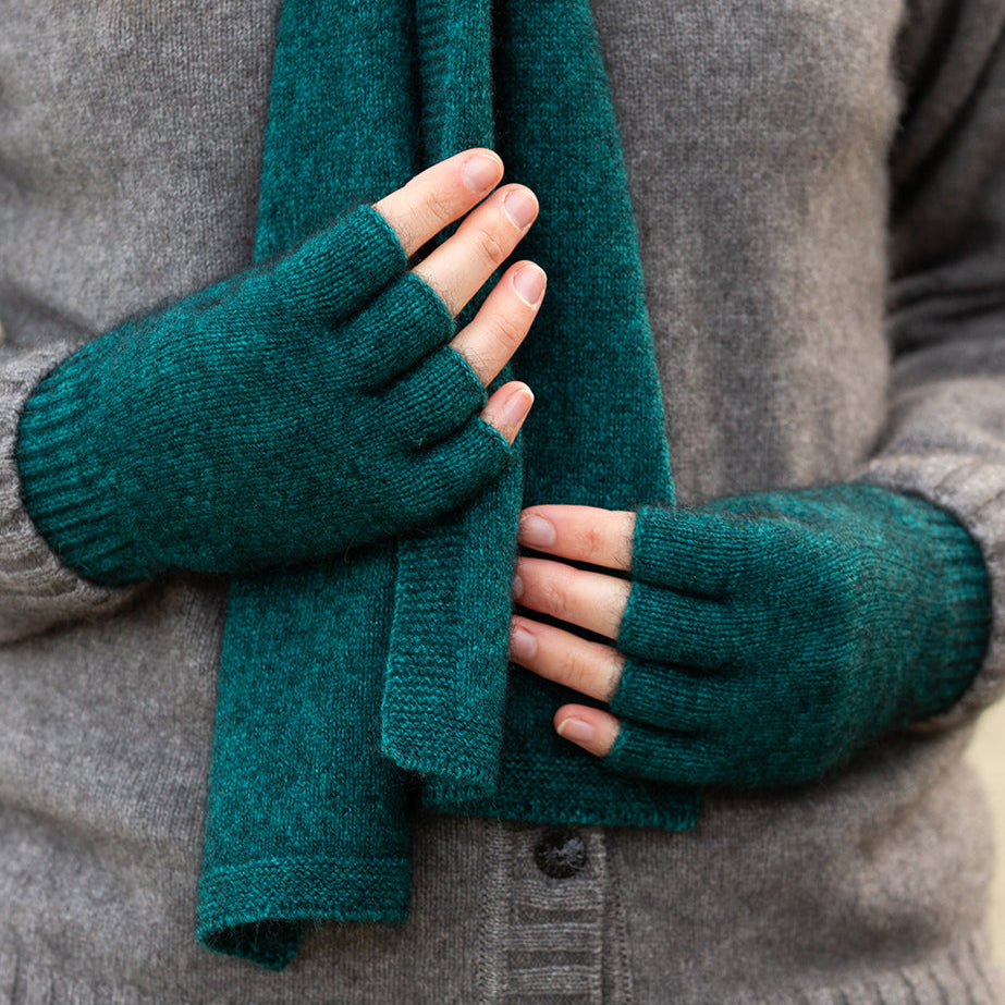 Fingerless Possum Merino Gloves NW