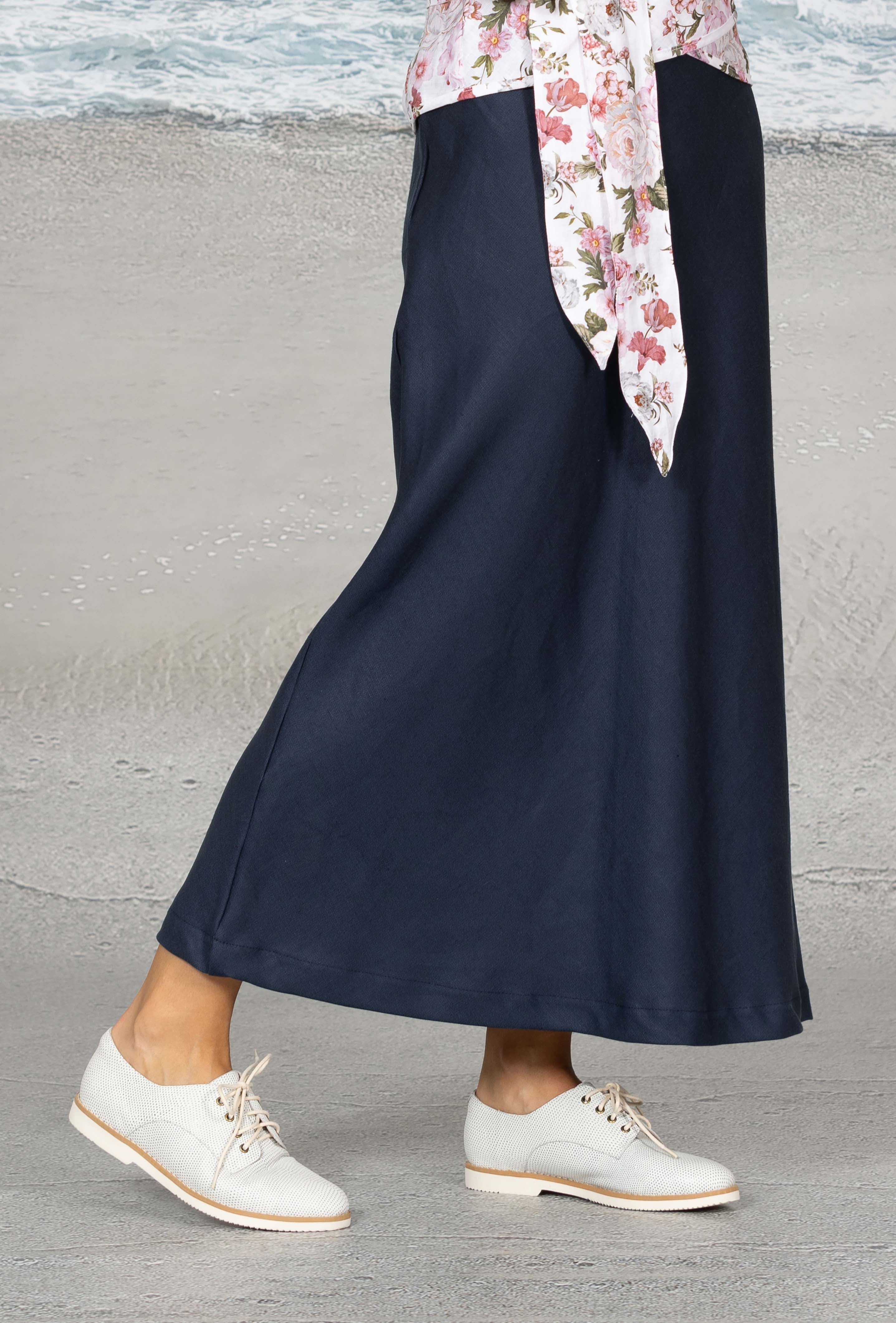 Summer Weight Linen Twill Skirt - Noble Wilde