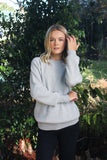 Plain Alpaca Crew Neck Jumper-Dove