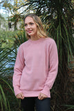 Plain Alpaca Crew Neck Jumper-Rose1