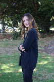 Plain Alpaca Wool Cardigan-Slate1