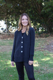 Plain Alpaca Wool Cardigan-Slate