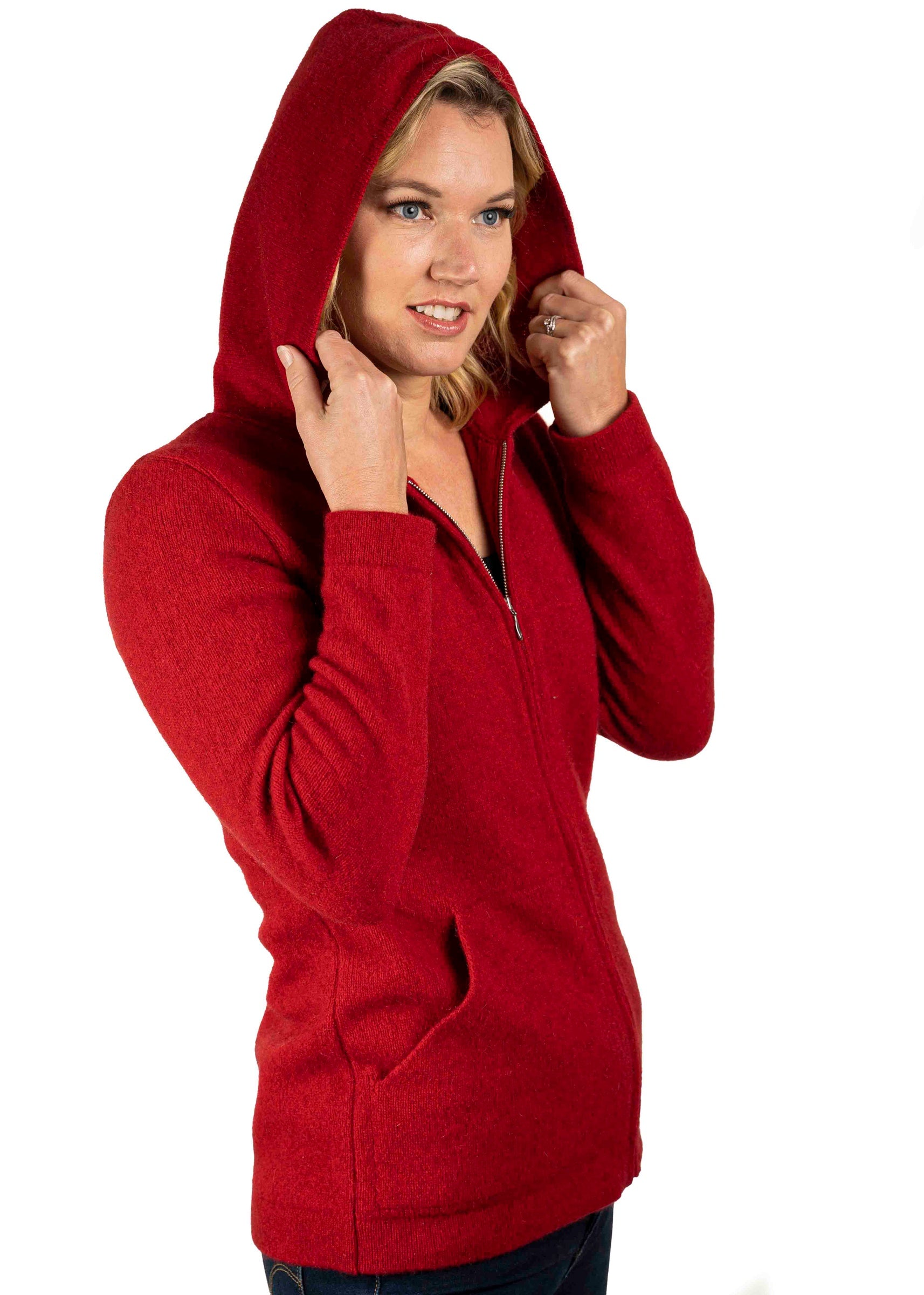 Possum Merino Hooded Zip Jacket - Trilogy Knitwear