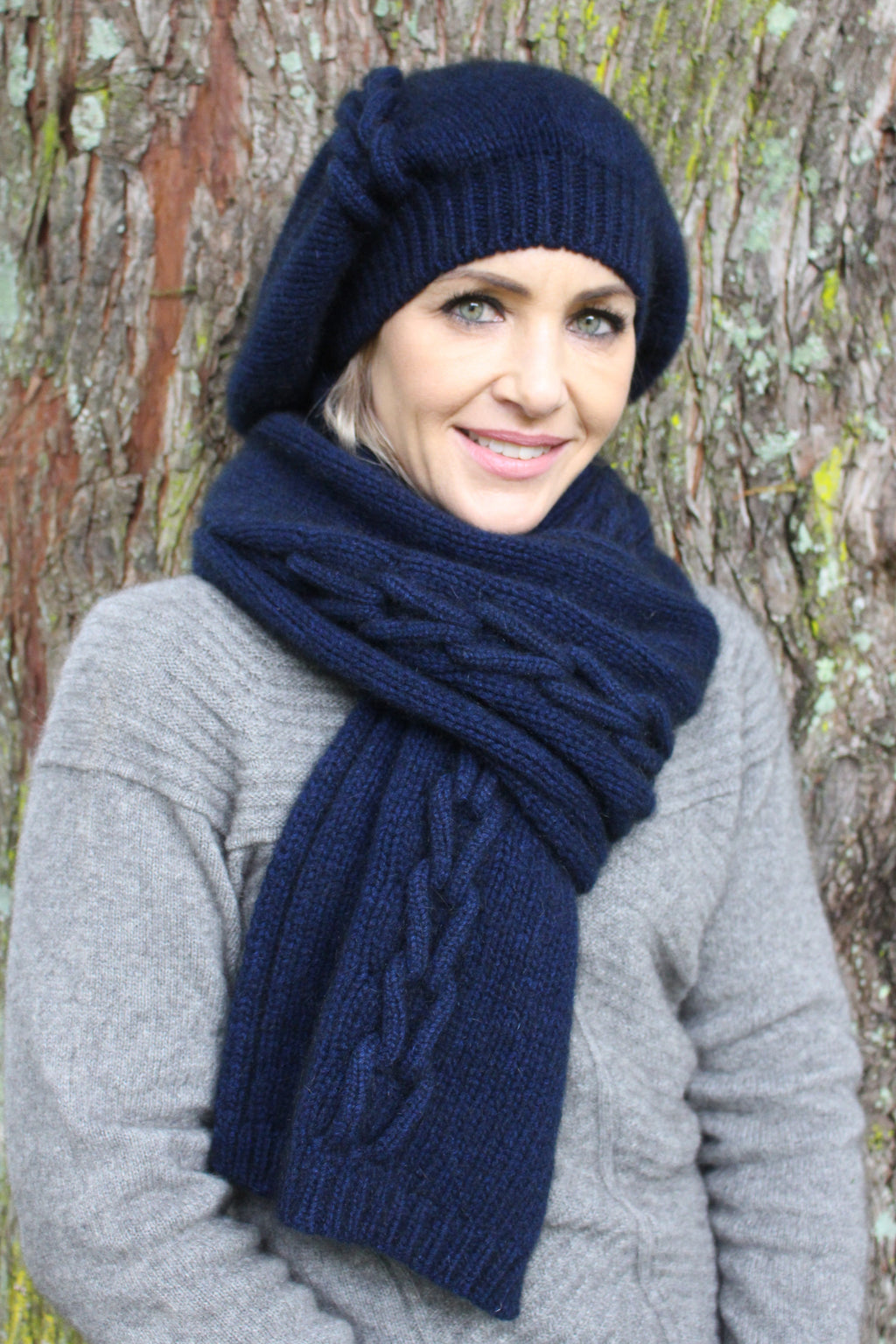 Chain Knit Possum Merino Beanie