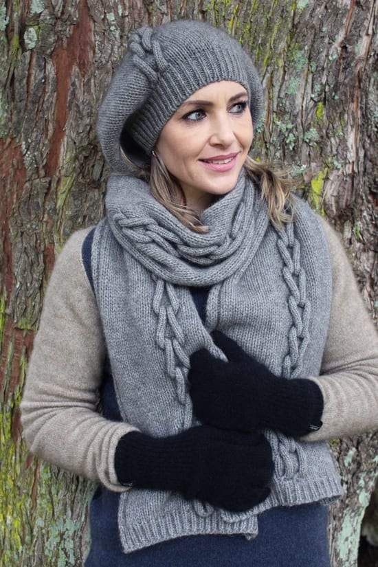 Chain Knit Possum Merino Beanie